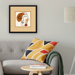 Wallity Cuadro Decorativo Enmarcado Multicolor 42 x 42 cm